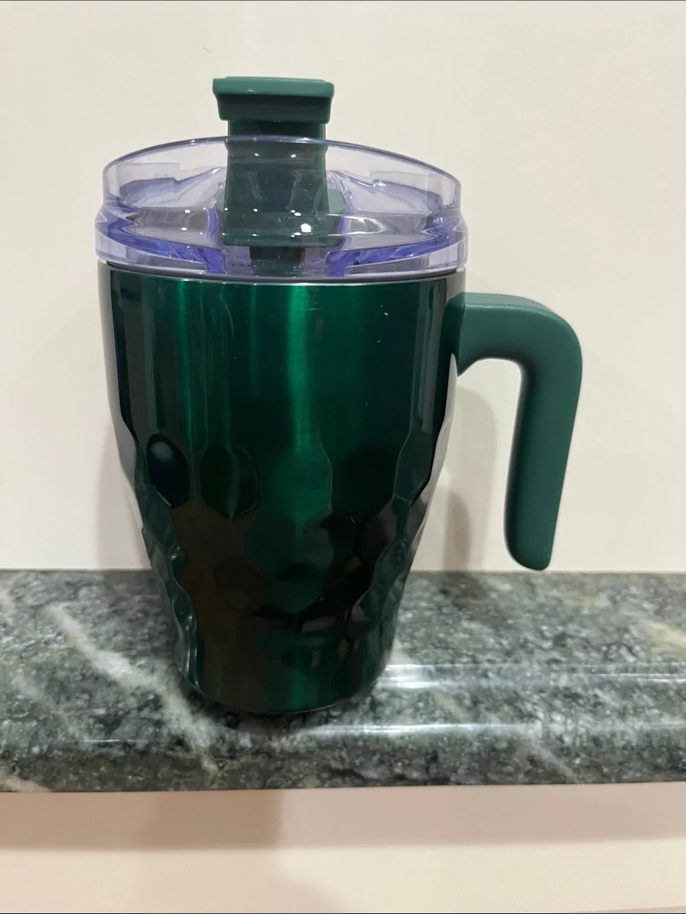 Green Insulated Travel Mug with Handle - Primula 10 ounce